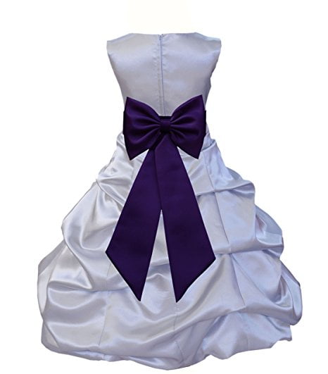 Purple and Silver Satin Dresses